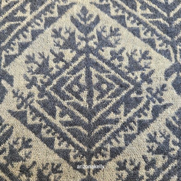 NWOT Wool Scarf Fringe Jacquard Nordstrom BP. Olive Green and Black - Picture 4 of 11